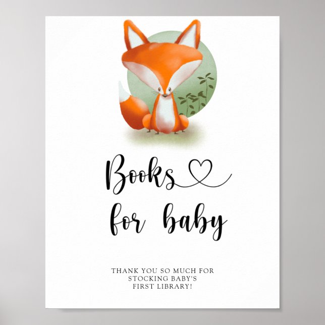 Poster Raposa da Floresta - livros para bebês (Frente)