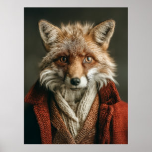 Poster Raposa Dapper Estilo Cozy