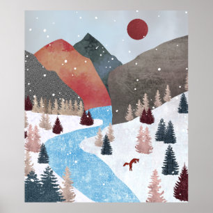 Poster Raposa de caça de inverno