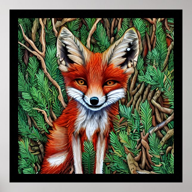 Poster Raposa-do-mato-pequeno (Frente)