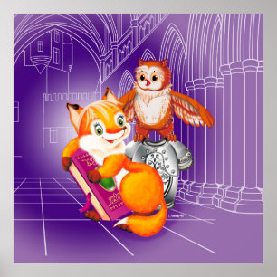 Póster raposa e coruja