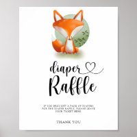 Raposa Florestal Fofa - rifa de fraldas