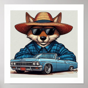 Poster Raposa Lowrider