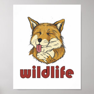 Poster Raposa Vermelha da Vida Selvagem - Doce Raposa Fof