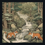Poster Raposas na paisagem japonesa<br><div class="desc">Design de raposa vermelha</div>