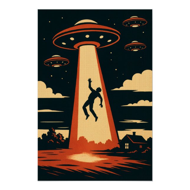 Póster Rapto de Alienígenas pop (Frente)