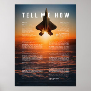 Poster Raptor F-22 com Diga-me como me ode ao voo