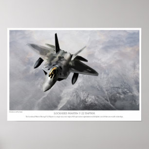 Poster Raptor Martin F-22 Lockheed