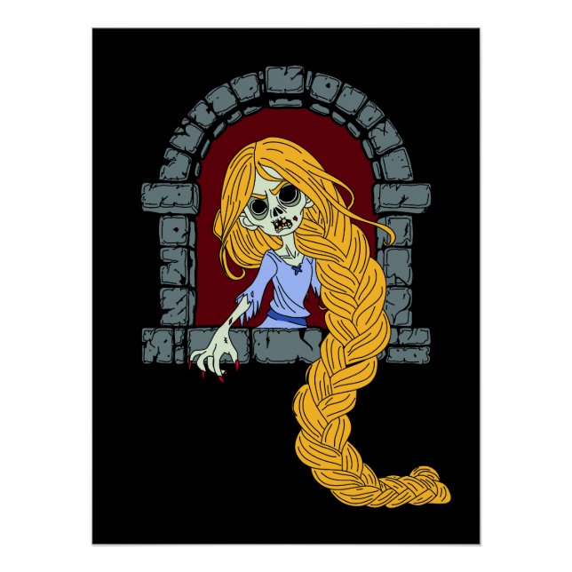 Póster Rapunzel Zumbi (Frente)