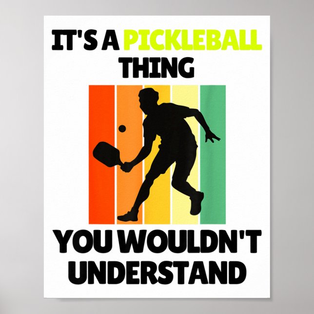 Poster Raque de pickleball engraçada dink jogador de pick (Frente)