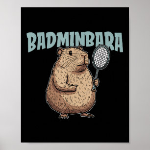 Poster Raquete de Badminbara - Time de Badminton Capyba