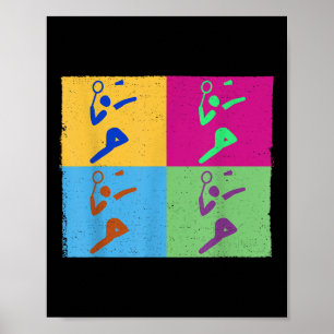 Poster Raquete de Badminton Esportiva para mim com Jogo d
