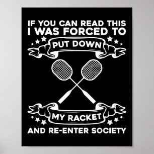 Poster Raquete de Badminton - Jogador de Badminton Divert