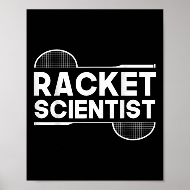 Poster Raquete de peteca cientista de badminton  (Frente)