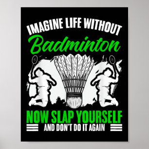 Poster Raquete Tênis de Campo Esporte Hobby Vida Sem Badm
