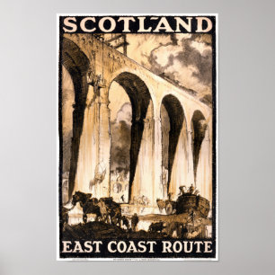 Póster Rare Scotland Viagens vintage Restore