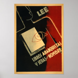 Poster raro do anarquista da guerra civil