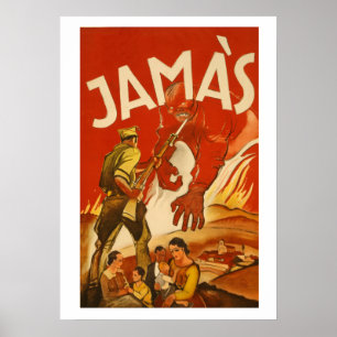 Poster raro JAMAS da guerra civil espanhola