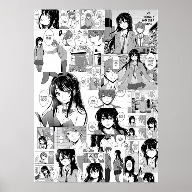 Poster Rascal não sonha com o manga da Bunny Girl Senpai  (Frente)