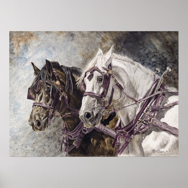 Poster Rascunho da Equipe de Cavalos (Frente)