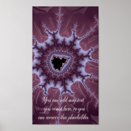 Poster Rascunho Frato de Mandelbrot Roxo Adicionar uma Co