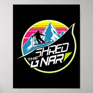 Poster Rasgue O Gnar Esqui Freestyle Diamante Inverno Cam