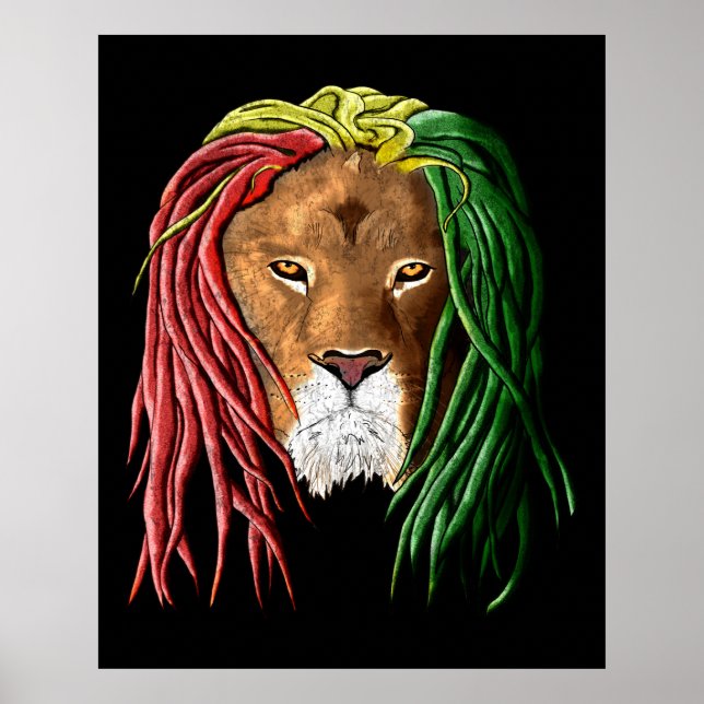Poster Rastafari Lion (Frente)