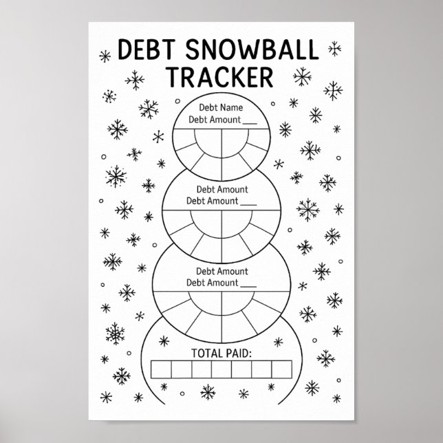 Poster Rastreador da Bola de Neve da Dívida Financeira (Frente)