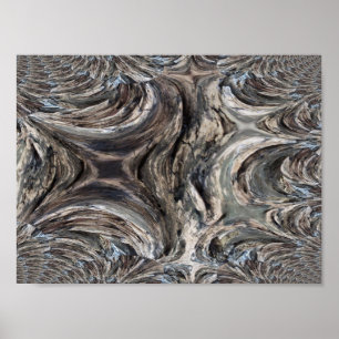 Poster Rastreamento Fractal da Casca da Árvore