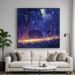 Poster Rastreio de ouros - Estilo de Arte Natural Ilumina