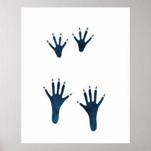 Poster Rastreios Azuis Escuros