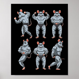 Poster Rat Bodybuilding Malhação Gym Motivation Bodybuild