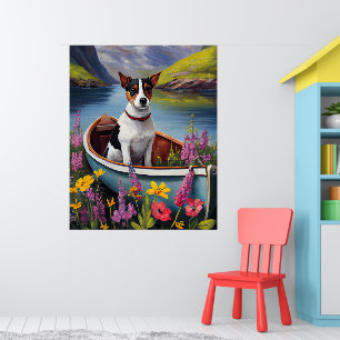 Poster Rat Terrier em um remo: Uma aventura cênica