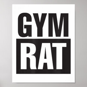 Poster Rato de Academia - Treino - Empenho - Fitness - Mo