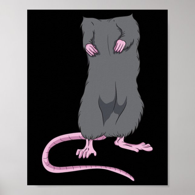 Poster Rato de Halloween Rat Corpo Fácil De Mouse Diverti (Frente)