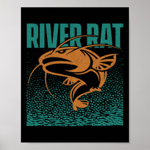 Poster Rato do Água fresca de pesca - Pesca do peixe-peix