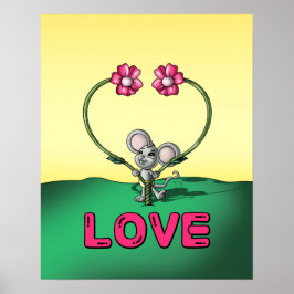 Póster Rato e Flores