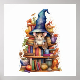 Poster Rato em cima de livros 2