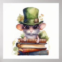 Poster Rato em cima de livros 7