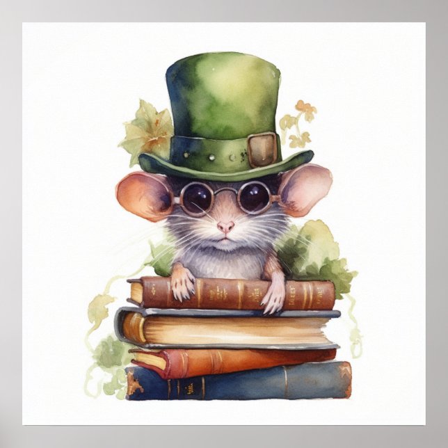 Poster Rato em cima de livros 7 (Frente)
