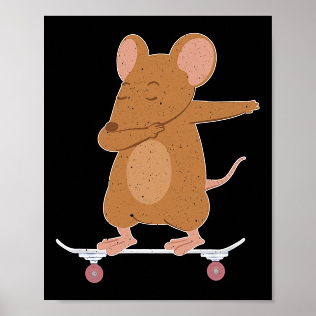 Poster Rato ou Camundongo de Skate Presente para  (Frente)