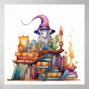 Poster Rato sobre os livros 3
