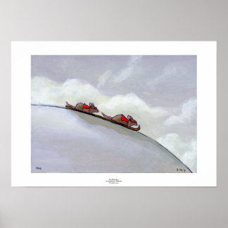 Póster Ratos de esqui brincam pintura de rato de esqui ex
