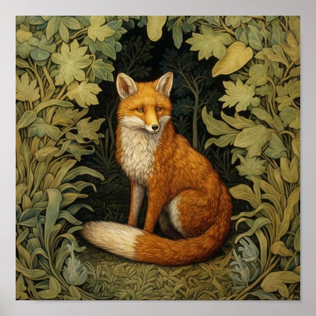 Poster Ratos e flores do Art nouveau (Frente)