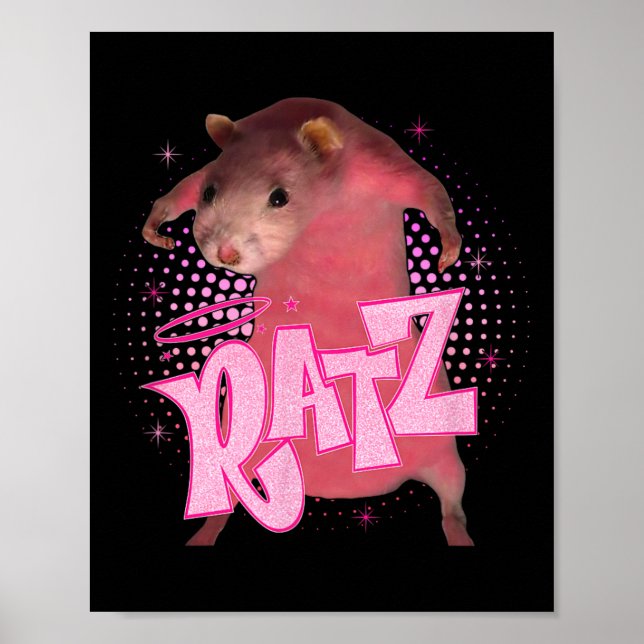 Poster Ratz Divertido Rato Rosa Rato Homens Mulheres Hall (Frente)