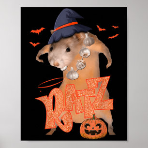 Poster Ratz Funny Pink Rat Men Mulheres Memória de Hallow