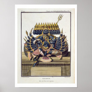 Poster Ravana, rei do demónio de Ceilão, 'da viagem Ind