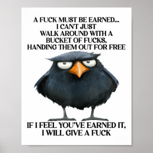 Poster Raven A For Deve Ser Ganhado Eu Não Posso Apenas A