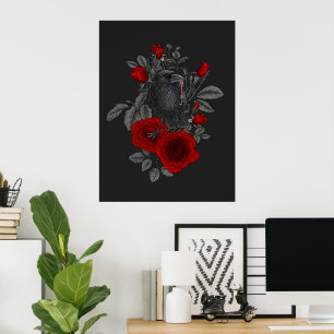 Poster Raven com a chave e os rosas