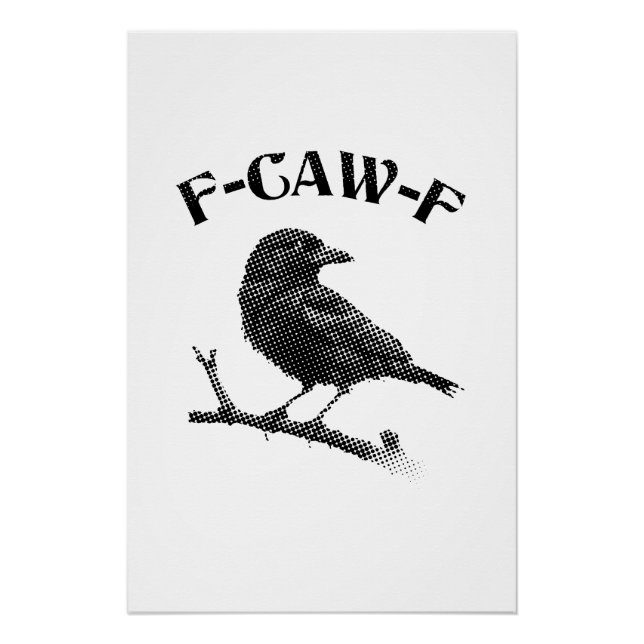 Póster Raven F-CAW-F Halloween Minimalista (Frente)